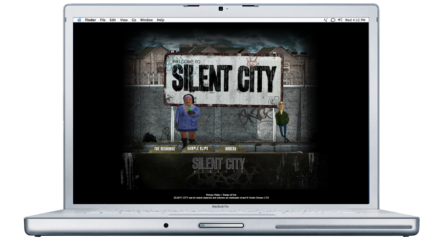website, silent city streets